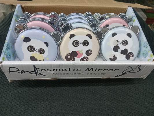 Cute panda  round  pocket mirror Pack of 12 (eff price 68)