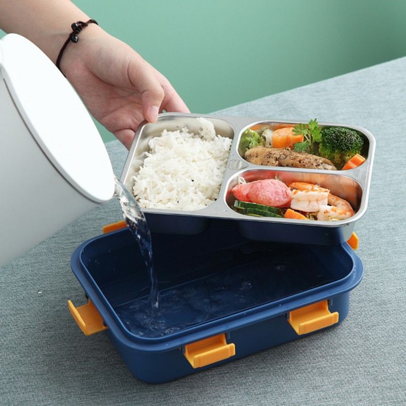 Stainless steel 3 compartment lunch box