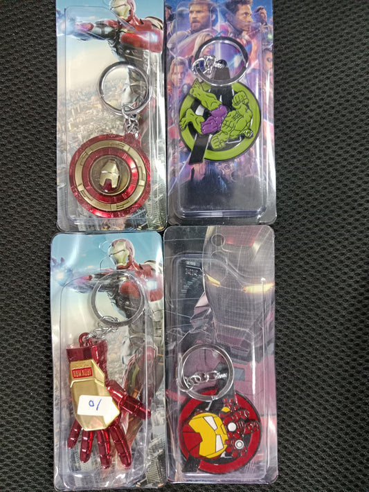 Avegers rotating  mix keychain Pack of 5 (eff price 48)