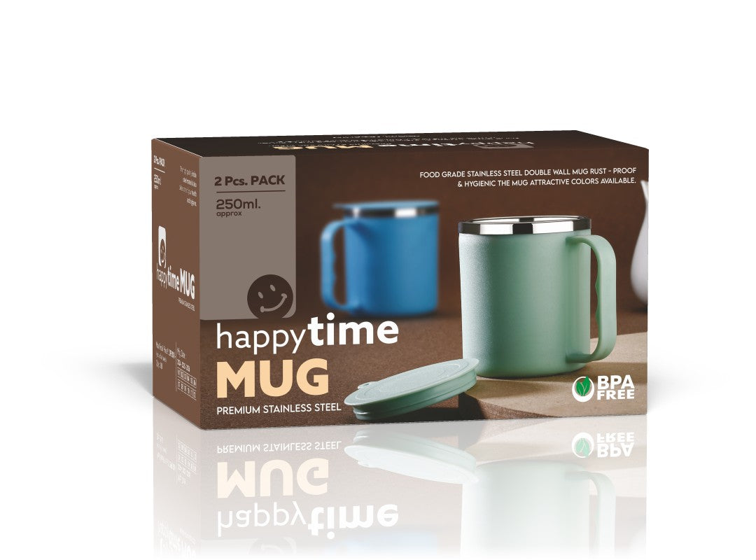 Happy time 2pcs mug