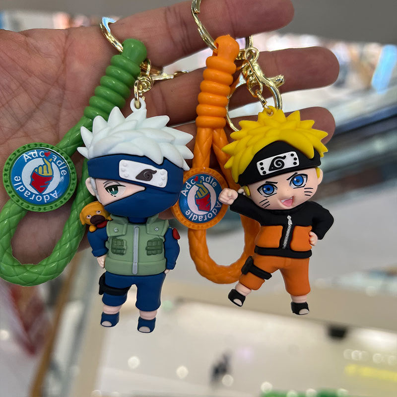 Kakashi / Natuto mix  Rubber keychain