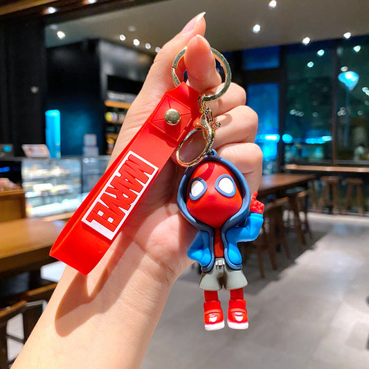 Superhero Spidy rubber keychain