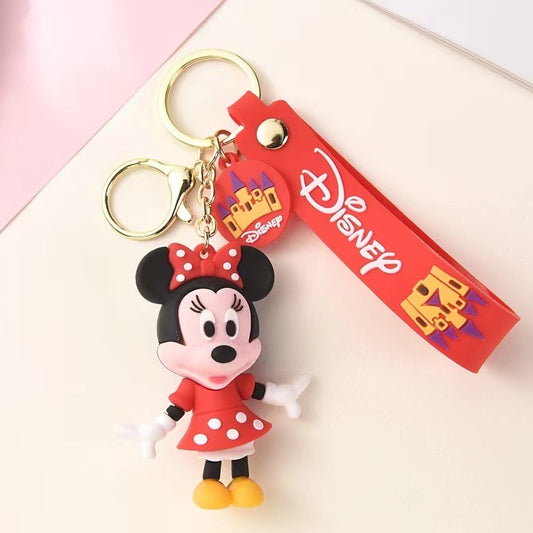 Mickey mouse female rubber keychain