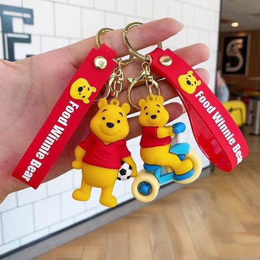 Winnie bear  Rubber keychain