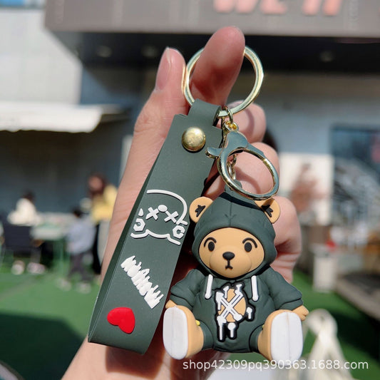 Cute bear  Rubber keychain