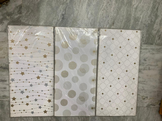 Shapes mix design White- Golden high quality wrapping sheet