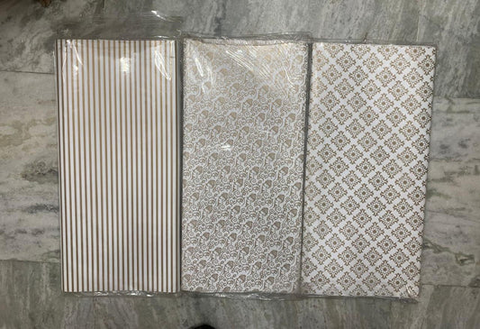 Unique pattern White- Golden high quality wrapping sheet