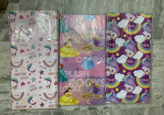 Unicorn & barbie multi colour wrapping sheet