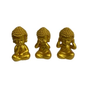 Golden Buddha 3pc Showpiece