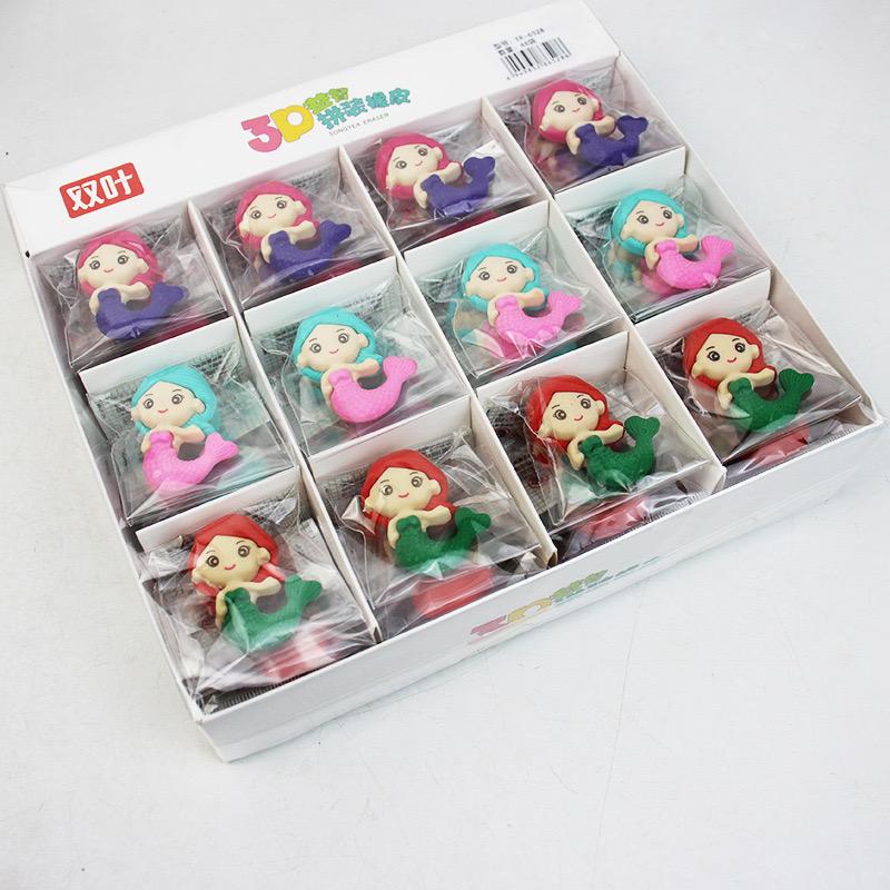 Mermaid Shape Eraser 48pcs  (eff price 5.5 )