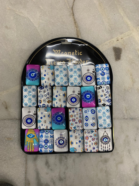 Pack of 24 Evil Eye Rectangular Big Size Glass Magnet Sheet (eff price 40)