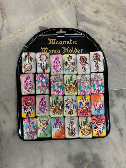 Pack of 24 Wind chain Rectangular Big Size Glass Magnet Sheet (eff price 38)