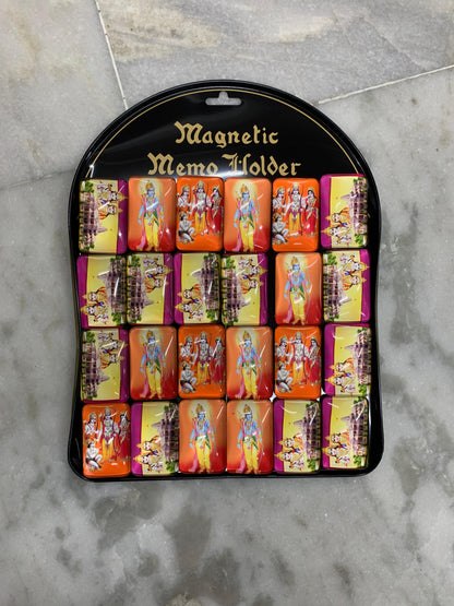 Pack of 24 Lord Ram Rectangular Big Size Glass Magnet Sheet (eff price 38 )