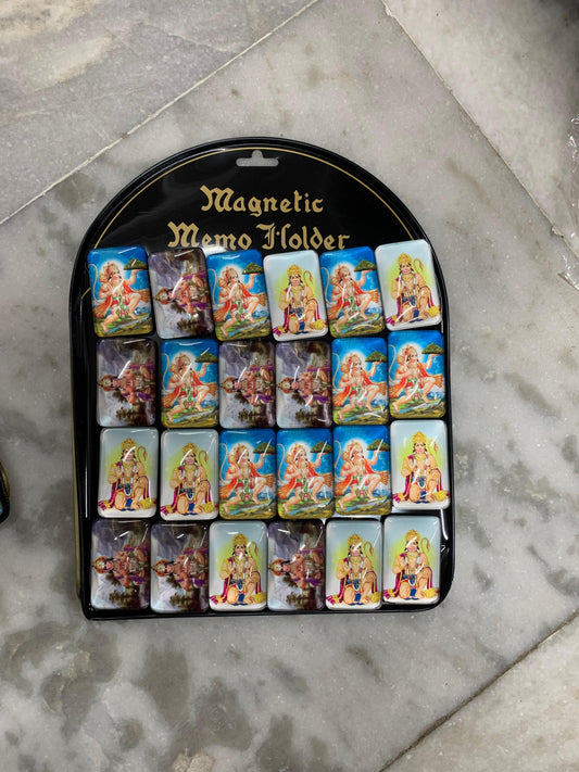 Pack of 24 Lord Hanuman Rectangular Big Size Glass Magnet Sheet (eff price 40)