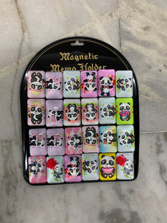 Pack of 24 Panda Rectangular Big Size Glass Magnet Sheet (eff price 40)