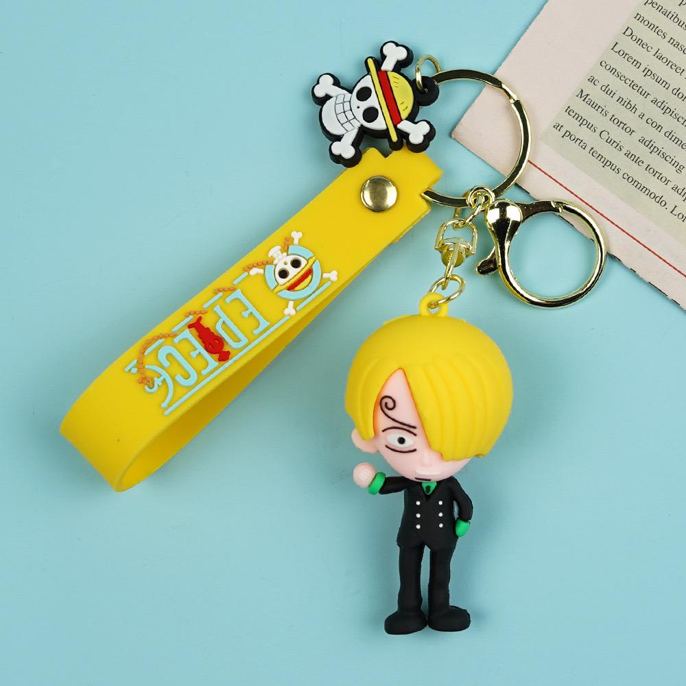 one piece sanji rubber keychain