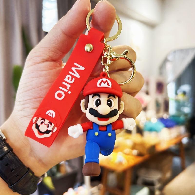 running mario rubber keychain