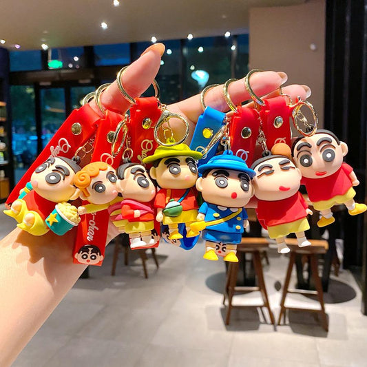 Shinchan red tshirt mix design keychain