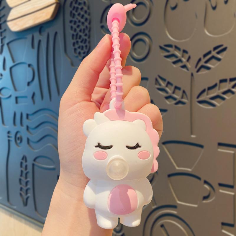 3pcs - Unicorn / kitty lip pop keychain ( eff price 78 )