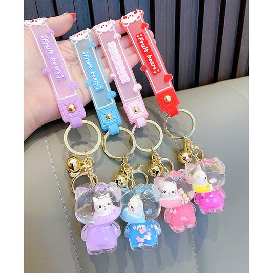 3 pcs - Kitty shape water keychain mix design