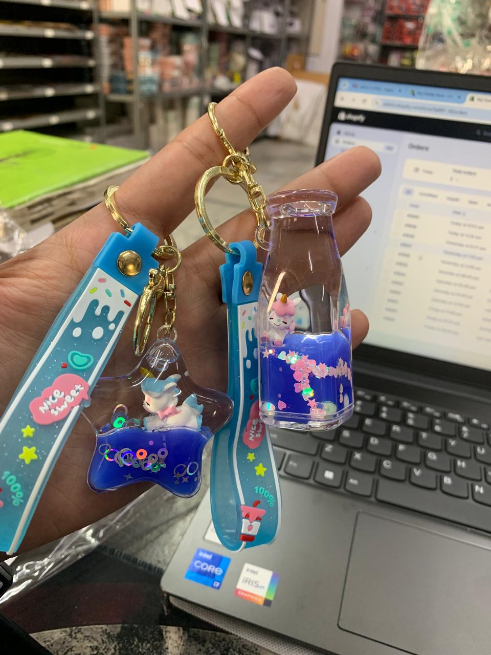 mix design unicorn water keychains pack of 3 ( eff price 68)