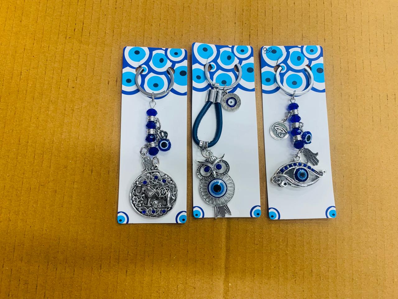 12pcs -mix 3 design evil eye keychain ( eff price 42 )