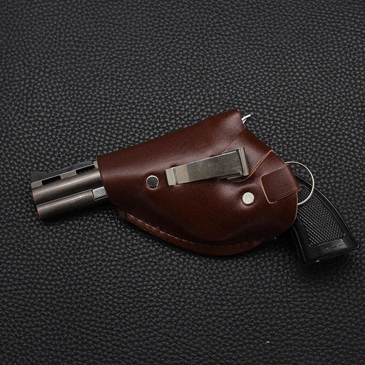 Medium size Gun  lighter with leather cover