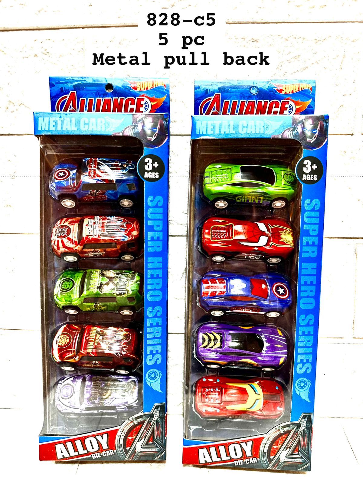 pack of 3 Super hero car set  6 car in 1 box ( eff price 120 )