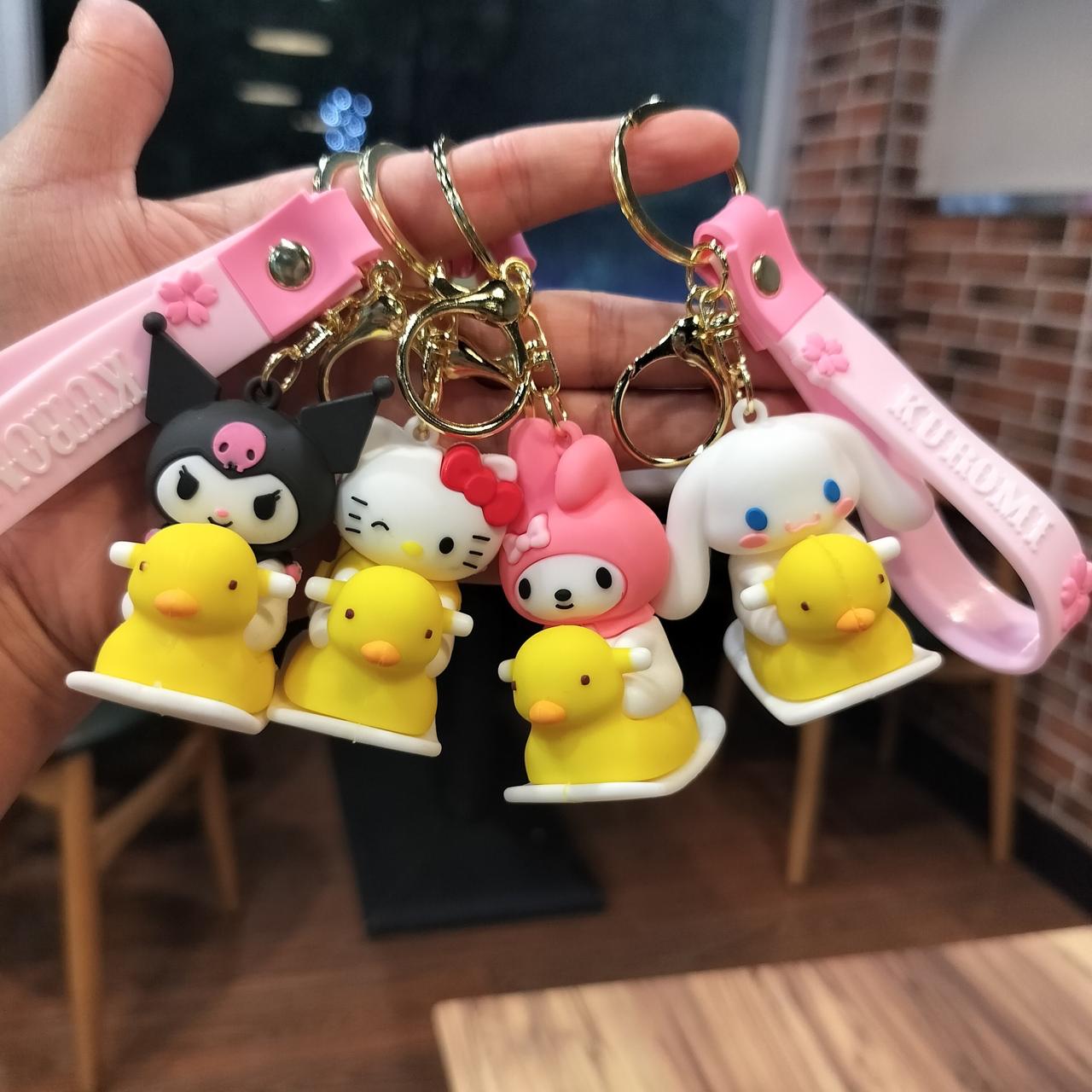 Kuromi  on duck  mix designs keychain