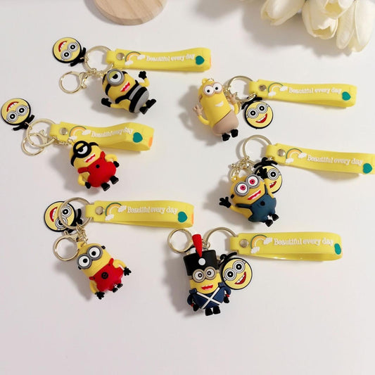 Minion rubber keychain pack of 3 ( eff price - 48 rs )