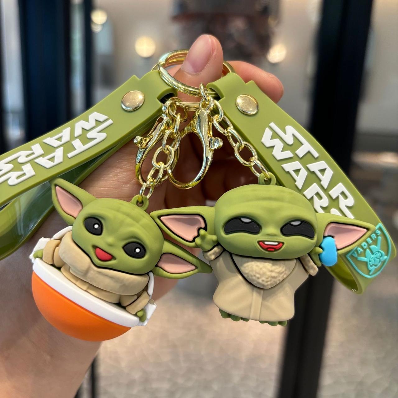 new baby yoda rubber keychain