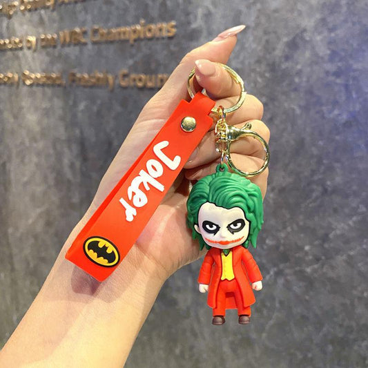 red joker rubber keychain