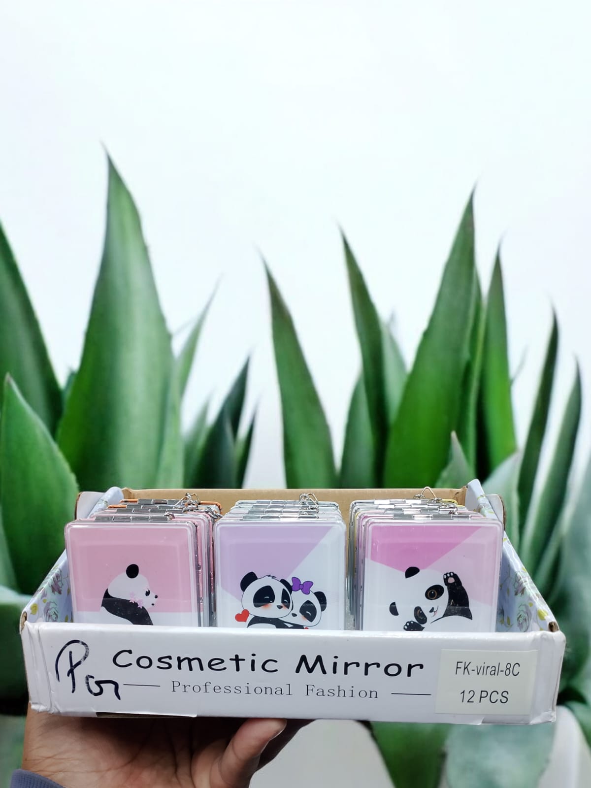 Panda Glitter mirror Mix design  Pack of 12 ( eff price - 76 )