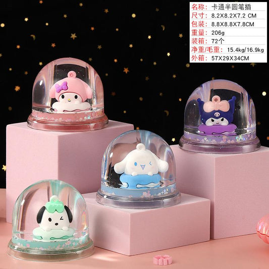 Kuromi / micky / pikachu Mix design dome shape glitter showpiece Pack of 2 ( eff price 135 )