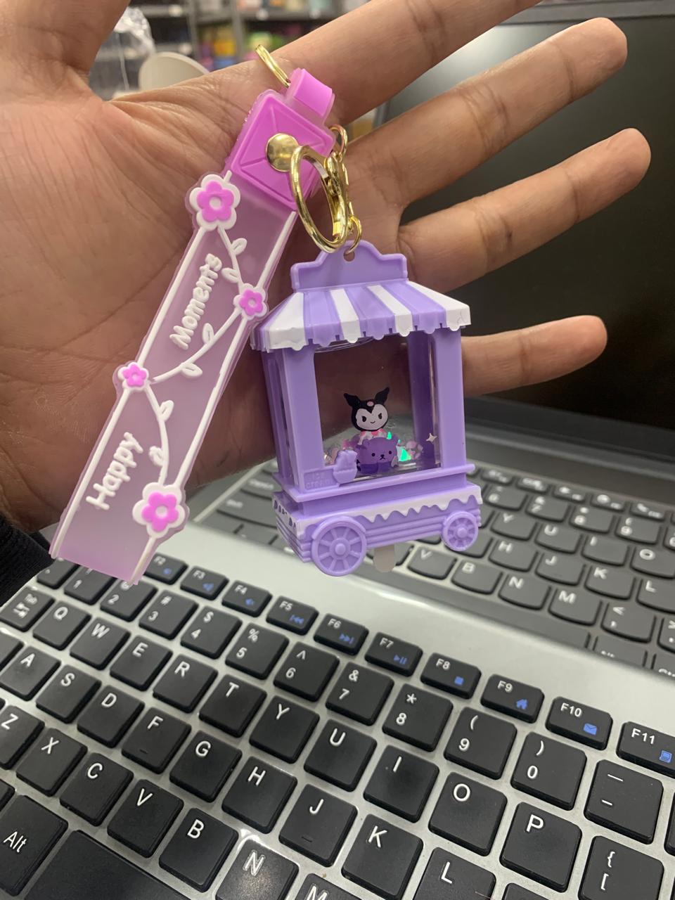 Kuromi jumbo  Dome  Shape keychain with light