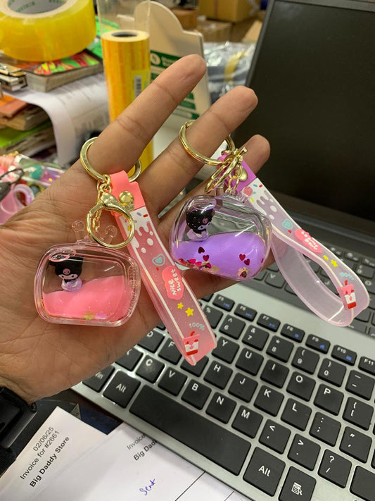 Tv Shape Kuromi water  keychain  pack of 3 ( eff price -65 )