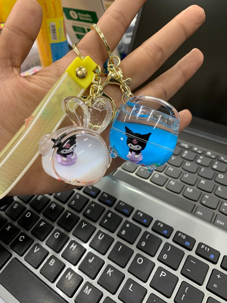 Kuromi in teddy mix design water keychain Pack of 3 ( eff price - 65 )