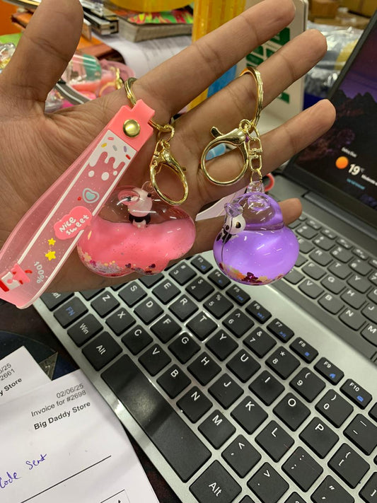 Duck & cloud shape water keychain pack of 3 ( eff price 65 )