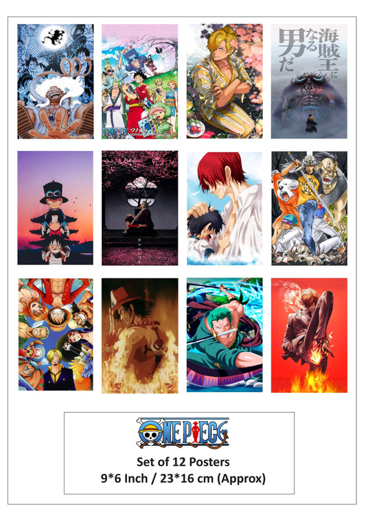 One piece paper poster small size pack of 12  ( eff price 68  / 3 packet )