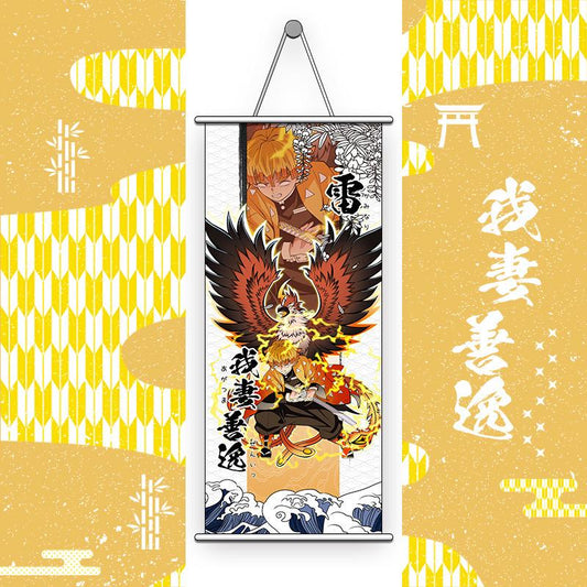 double zenitsu fire wall scroll Pack of 2 ( eff price - 155 )