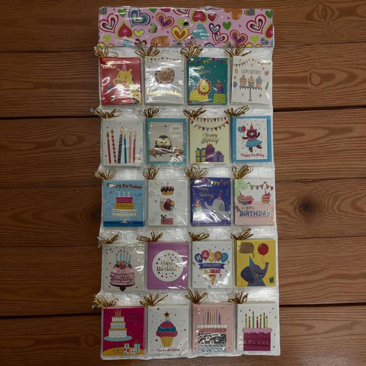 120 pc Birthday name tags hanger pack of 120