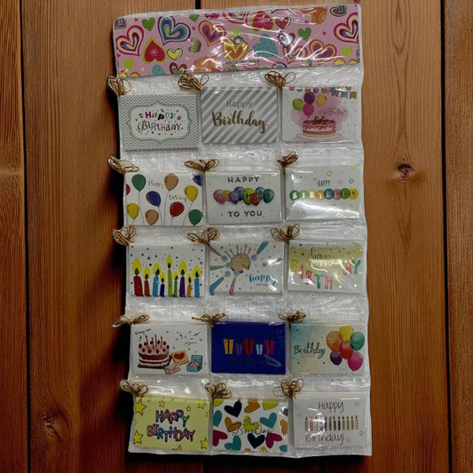 Happy birthday name tag / mini greeting hanger pack of 120 pc