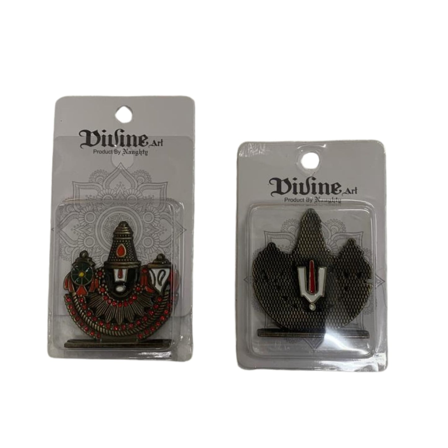 small size metal  tirupati balaji god idol for car dashboard pack of 2 ( net price - 65 )