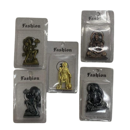 Small size metal hanumanji mix god idol for car dashboard pack of 2 ( net price 65 )