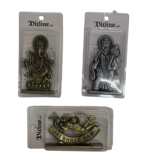 Big size metal ganesh & hanuman god idol for car dashboard pack of 2 ( net price 105 )