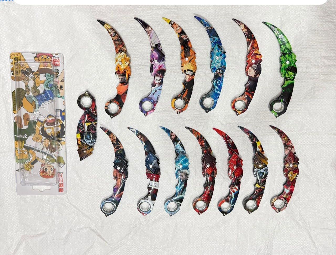 New Naruto colour foldable knife mix design pack of 3 (net price - 125)