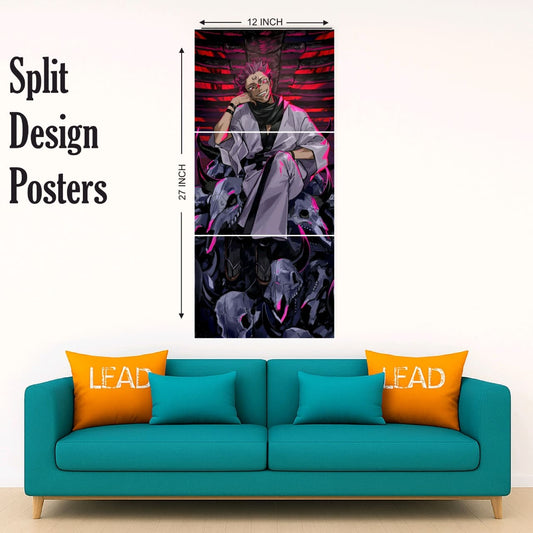 Jujutsu design trendy split poster Pack of 2 (Net price - 40)