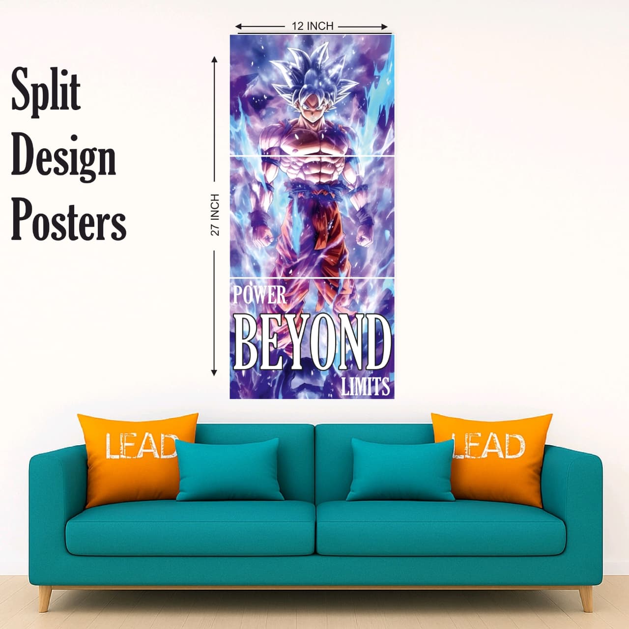 Dbz mix  design trendy split poster Pack of 3 ( Net price - 40 )