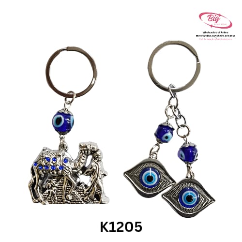 Double camel / double evil eye keychain pack of 12 (Net price - 48)