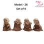 Budha g Shining brown monks set of 4 ( MODEL 26 )